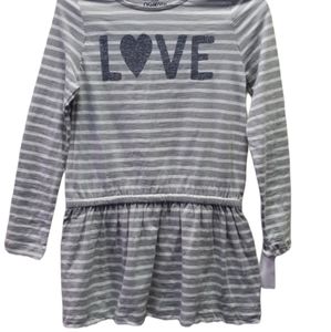 Oshkosh Girls Peplum stripe Gray Top